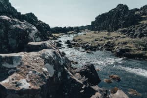 Öxarárfoss waterfall in Thingvellir National Park