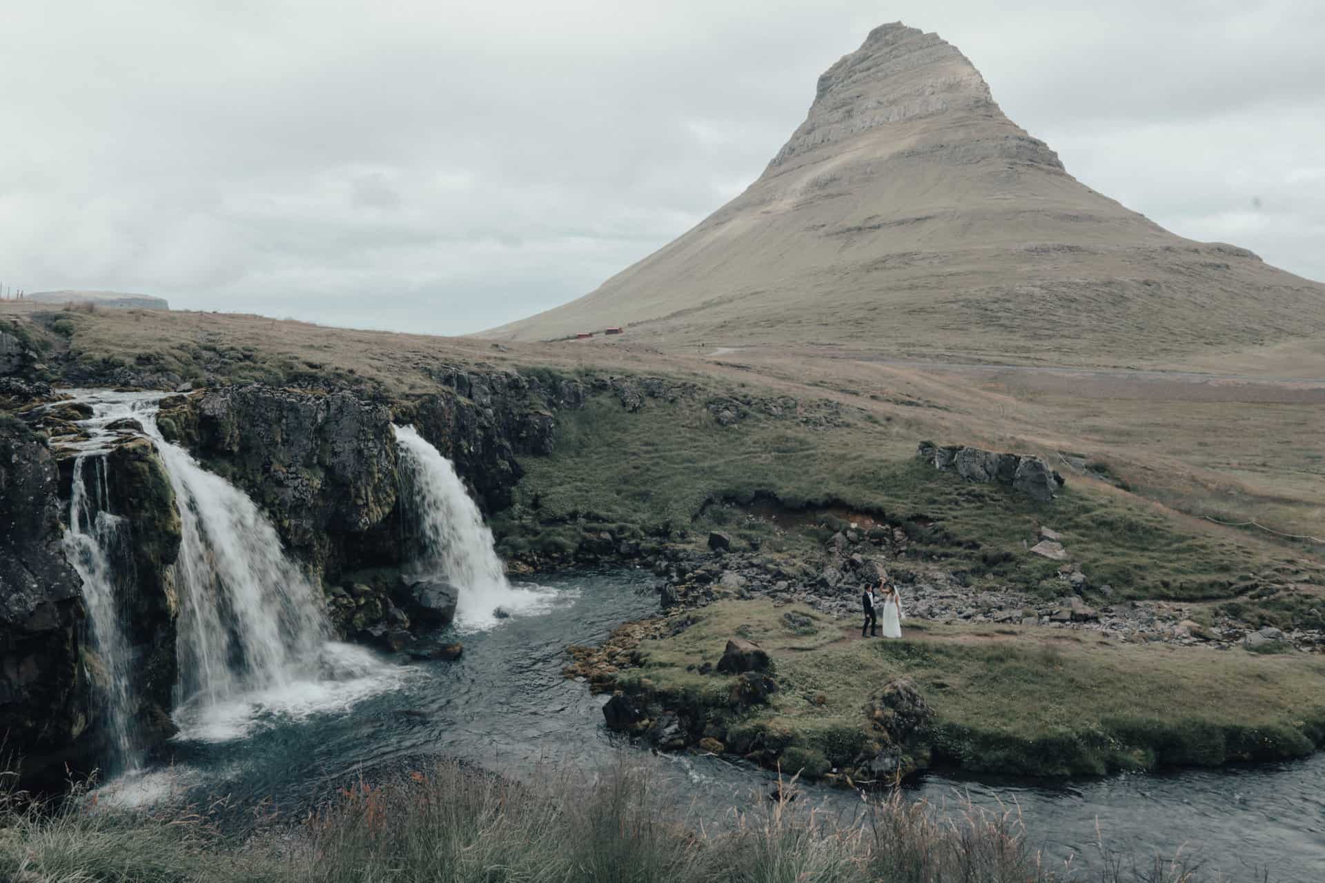 Kirkjufellsfoss Waterfall and Mt. Kirkjufell in Iceland