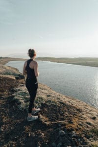 Iceland Tarn in the town of Fludir