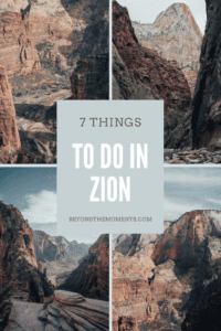 Things to do in Zion National Park pin