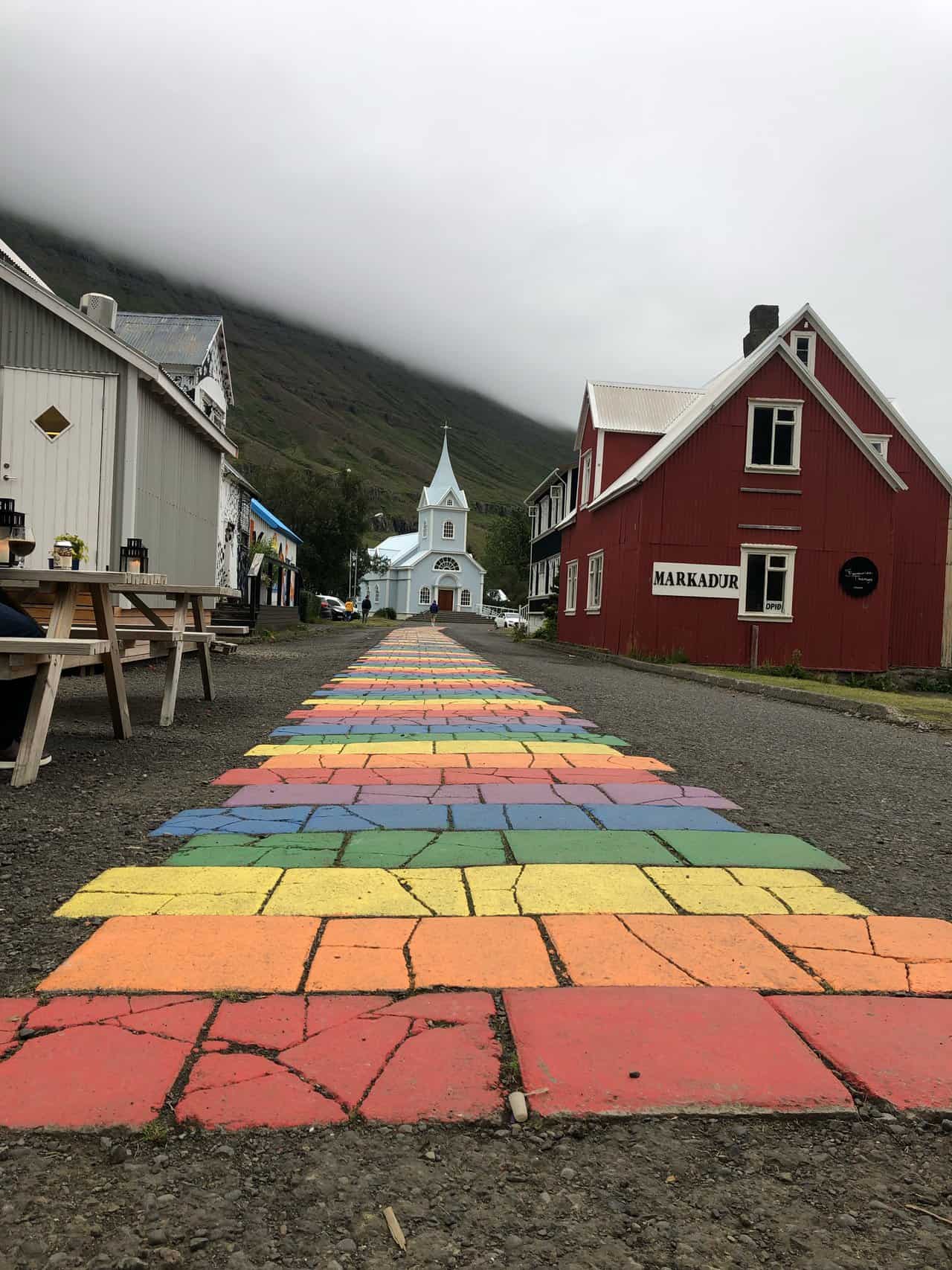 Rainbow road Iceland road trip