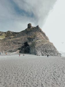 Iceland Reynisfjara basalt rock