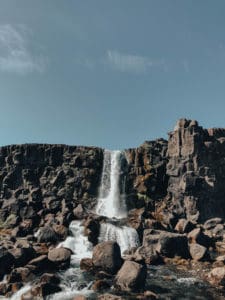 Iceland Oxararfoss waterfall