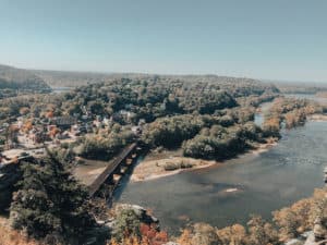 Harpers Ferry overlook of town