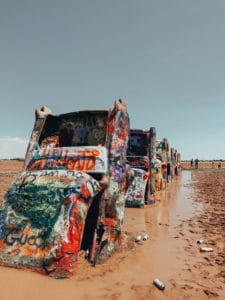 Texas Cadillac Ranch art installation