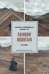 Horseback Riding Rainbow Mountain Peru pin