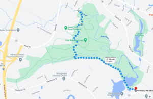 Fore River Sanctuary Dentistry to Jewell Falls trail