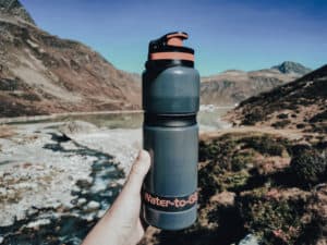 Travel essentials water filter bottle