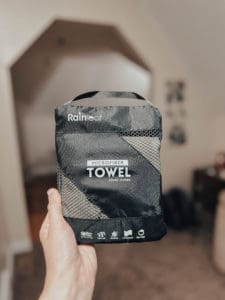 Microfiber towel for travel