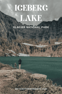 Glacier lake hike pin