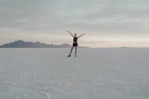 Bonneville mountain backdrop