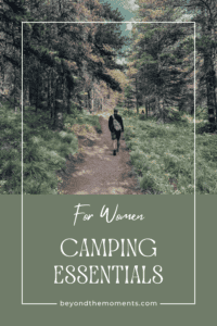 Camping checklist for women pin