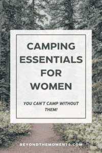 Camping essentials for women pin